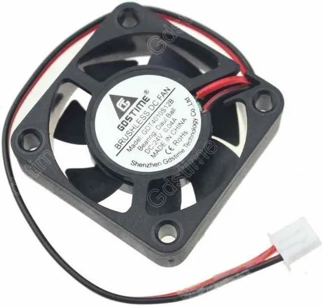 Alt view image 6 of 6 - 5 Piece Smart Fan 24V 40x40x10mm 4cm Ball Bearing Small DC Cooling Fan 40mm x 10mm 4010 PC Case Cooler High Qulity