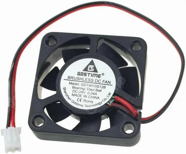 Alt view image 4 of 6 - 5 Piece Smart Fan 24V 40x40x10mm 4cm Ball Bearing Small DC Cooling Fan 40mm x 10mm 4010 PC Case Cooler High Qulity