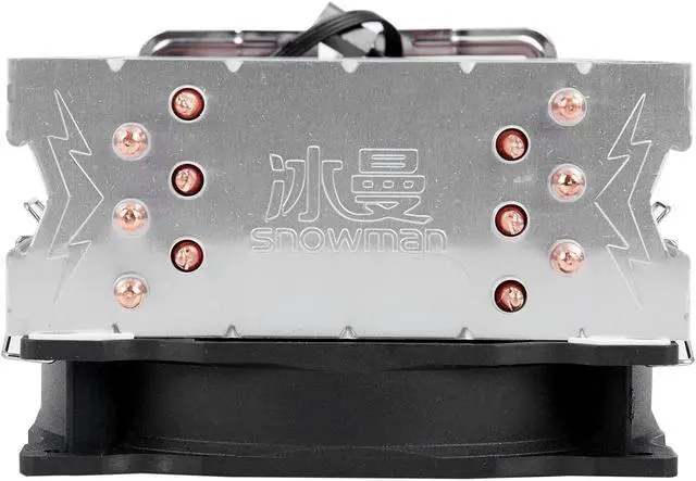 Alt view image 4 of 6 - 4PIN CPU cooler 6 heatpipe Single fan cooling 12cm fan LGA775 1151 115x 1366 support Intel AMD