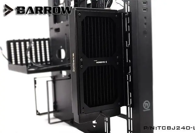 Alt view image 3 of 6 - Barrow fan radiator holder 12cm fan holder 240mm 360mm radiator bracket, computer case accessory gadget TCBJ240/360 L