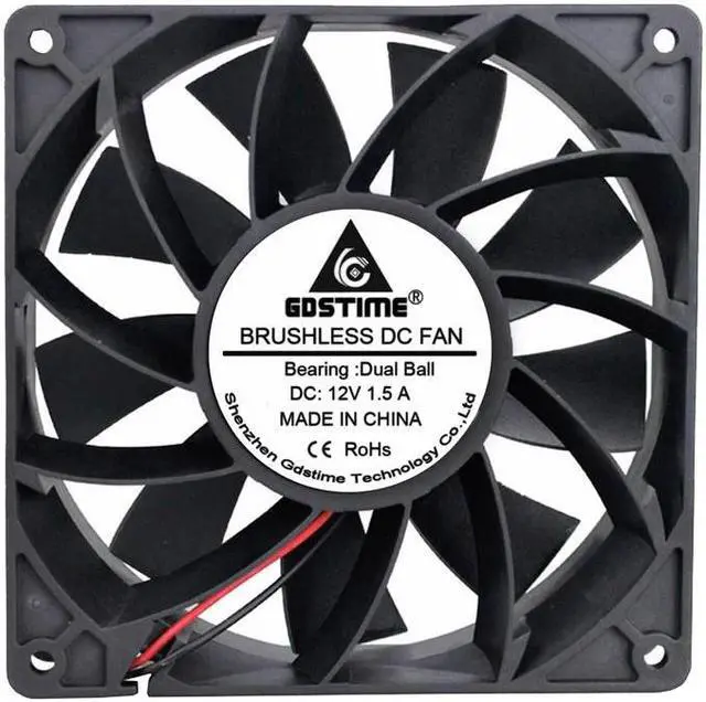 Alt view image 2 of 6 - DC 12V 140mm 140mm x 140mm x 38mm Cooling Fan 1.5A High Wind Pressure Computer Case Fan Industry Axial Fan