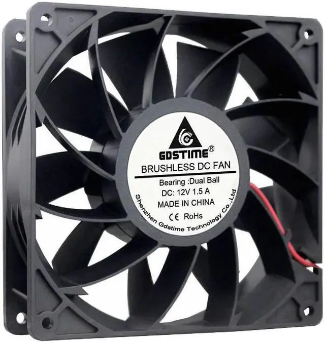 Alt view image 4 of 6 - DC 12V 140mm 140mm x 140mm x 38mm Cooling Fan 1.5A High Wind Pressure Computer Case Fan Industry Axial Fan