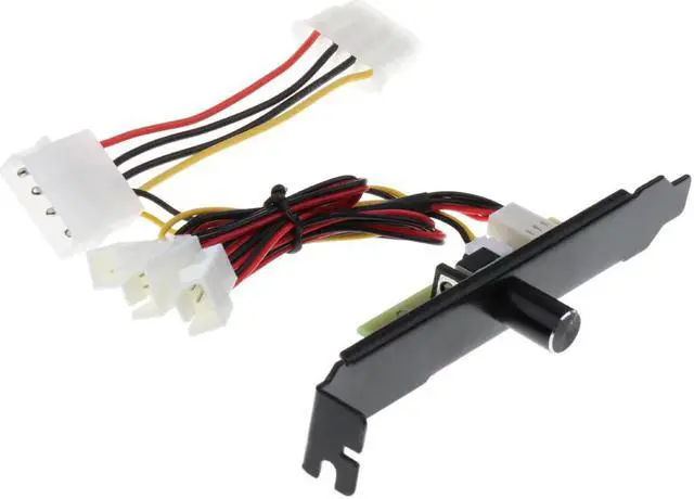 Alt view image 2 of 6 - 1 Piece PCI Fan Controller Bracket 3 Channels 3 Pin PC Cooler Cooling Fan Speed Controller PCI Bracket 3 12V For CPU/HDD/DDR/VGA