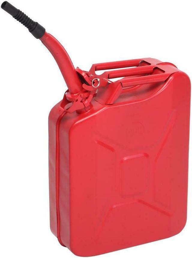 Practical Jerry Can 5 Gal 20L Gasoline Fuel Can Metal Gas Tank Emergency Backup 