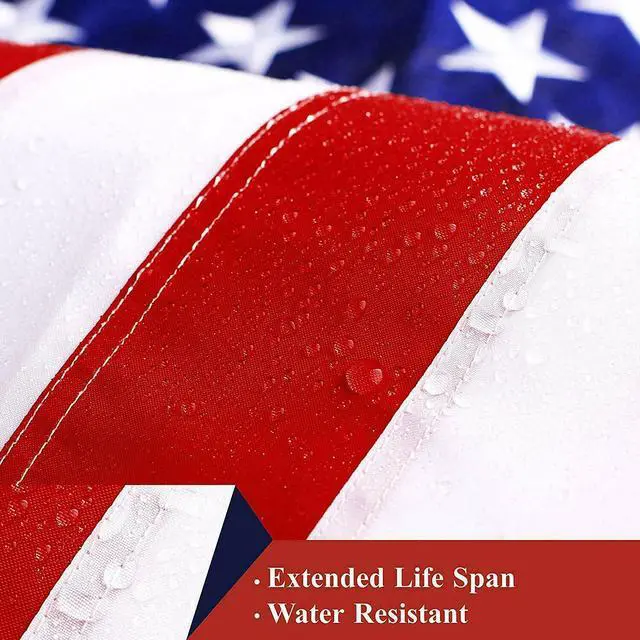 Alt view image 5 of 6 - H128  American Flag US USA | 3'x5' ft | EMBROIDERED Stars, Sewn Stripes