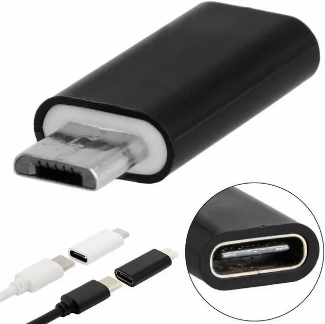 Alt view image 3 of 6 - 2 Pack USB 3.1 Type C Female to Micro USB Male Adapter Converter Connector USB-C