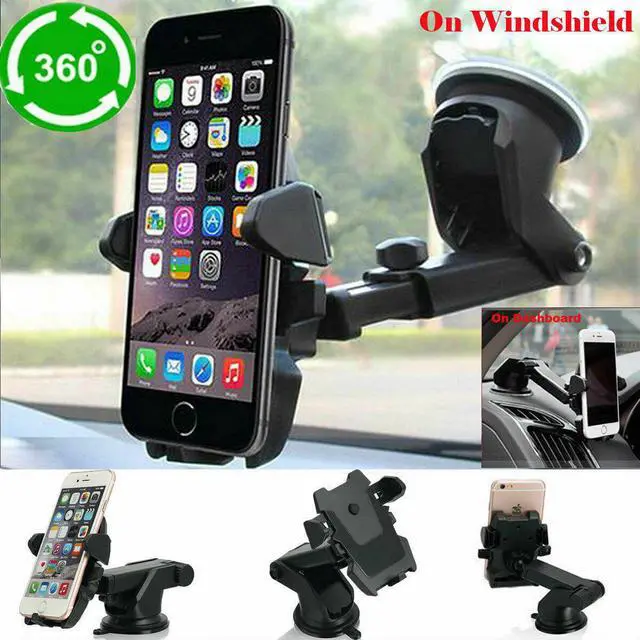 Main image of Universal Car Windshield Auto Lock Cellphone Mount Holder Fr iPhone 11 8 7 6Plus