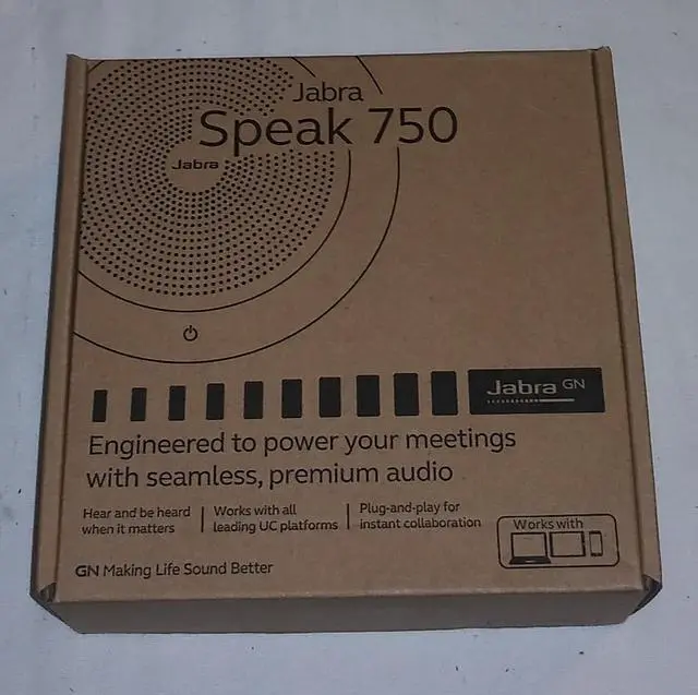 Alt view image 2 of 14 - Jabra Speak 750 UC Wireless Bluetooth Speaker for Softphones and Mobile Phones - Easy to Set Up - Lightweight, Portable Conference Call Speaker with Premium Audio, Ideal for Remote Collaboration