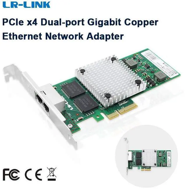 Main image of LR-LINK 9712HT PCI Express x4 Dual Copper Port Gigabit Server Adapter (Intel I350AM2 Based)
