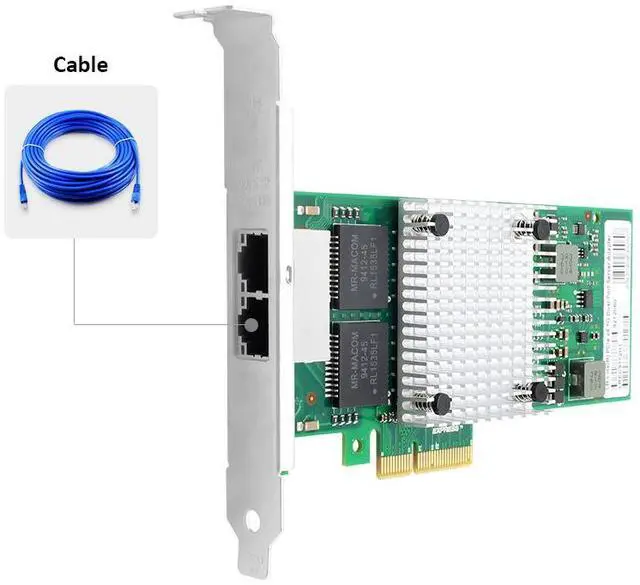 Alt view image 2 of 5 - LR-LINK 9712HT PCI Express x4 Dual Copper Port Gigabit Server Adapter (Intel I350AM2 Based)