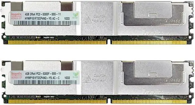 Main image of Hynix Hymp151F72CP4N3-Y5 8GB Kit (2X4Gb) Pc2 5300 Ddr2 667Mhz Sdram Dual Rank Fully Buffered Ecc Memory Module