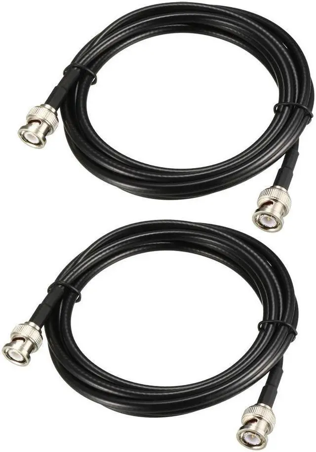 Main image of RG58 Coaxial Cable with BNC Male to BNC Male Connectors 50 Ohm 10 ft 2pcs