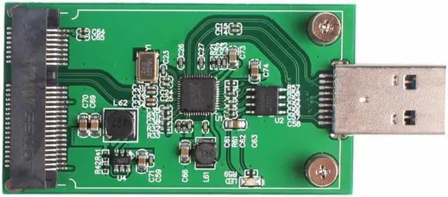 Alt view image 2 of 5 - Mini USB 3.0 to PCIE mSATA External SSD PCBA Conveter Adapter Card