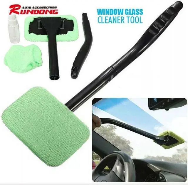 Alt view image 2 of 10 - Microfiber Windshield Clean Car Auto Wiper Cleaner Glass Window Tool Brush Kit