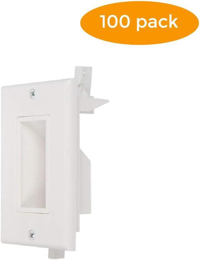 Buyer's Point Recessed Low Voltage Cable Wall Plate, Easy to Mount Outlet  to Hide & Pass