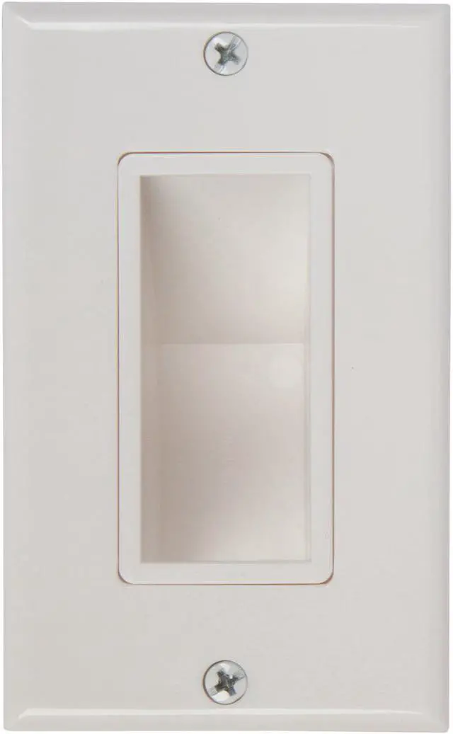 Alt view image 2 of 7 - Buyer's Point Recessed Low Voltage Cable Wall Plate, Easy to Mount Outlet to Hide & Pass Tech Wires Through for HDMI, TV, Video, Audio, Network, Speaker Wires, Cord Concealer Cover Hider Pack of 5