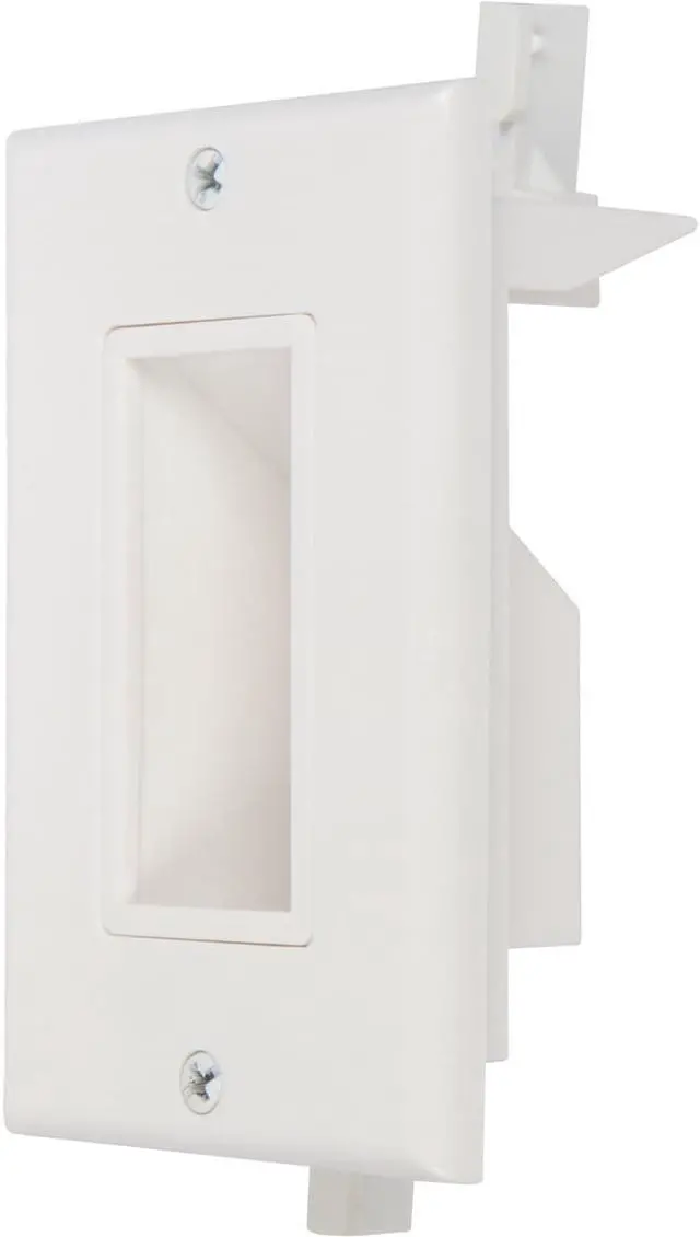 Alt view image 4 of 7 - Buyer's Point Recessed Low Voltage Cable Wall Plate, Easy to Mount Outlet to Hide & Pass Tech Wires Through for HDMI, TV, Video, Audio, Network, Speaker Wires, Cord Concealer Cover Hider Pack of 5