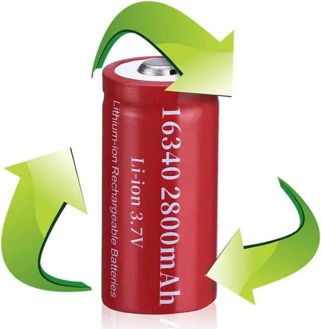 Alt view image 5 of 6 - 4PCS CR123A 2800mAh Rechargeable Batteries 16340 Battery 3.7V Li-ion + 1xCharger
