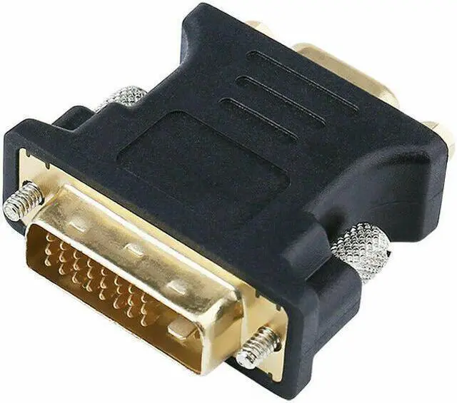 Alt view image 2 of 6 - DVI to VGA Adapter DVI-I Male to VGA Female Converter 24+5 Gold Plated Connector