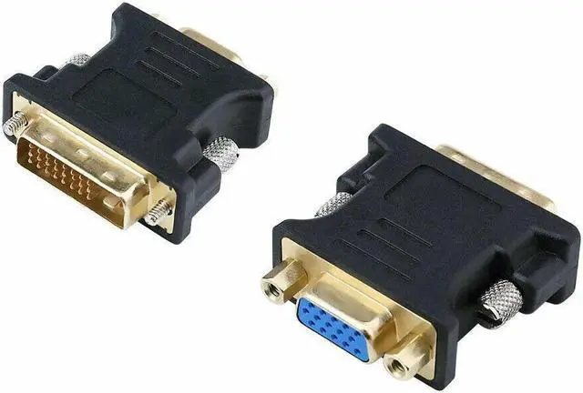Alt view image 4 of 6 - DVI to VGA Adapter DVI-I Male to VGA Female Converter 24+5 Gold Plated Connector