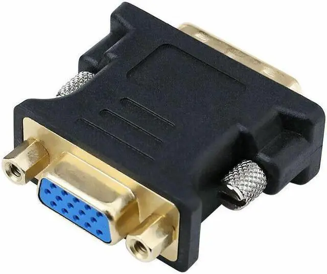 Alt view image 5 of 6 - DVI to VGA Adapter DVI-I Male to VGA Female Converter 24+5 Gold Plated Connector
