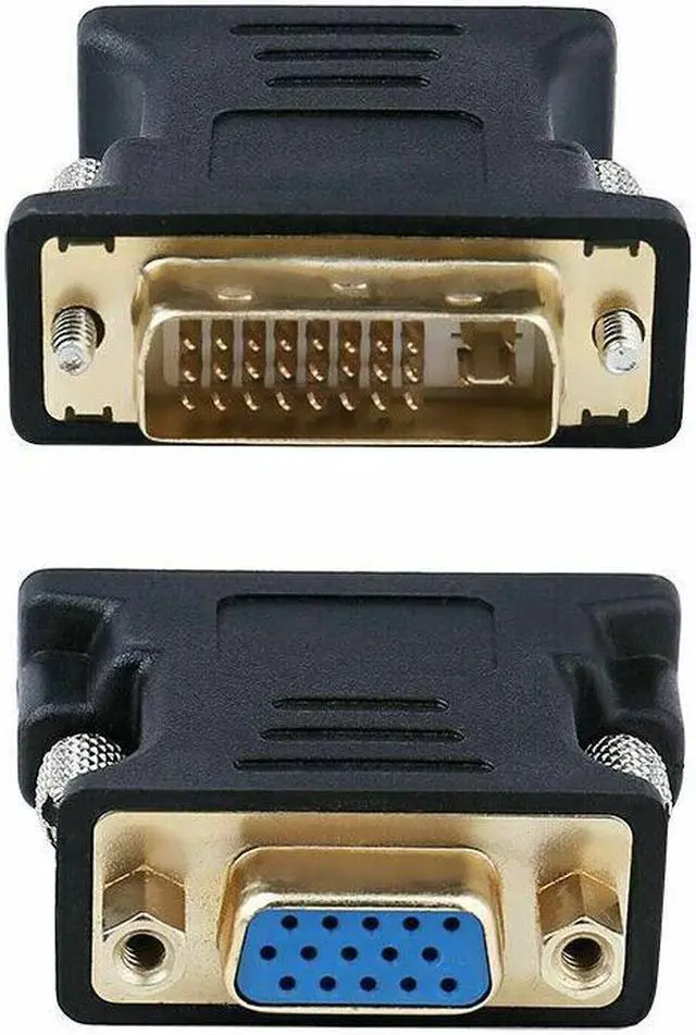 Main image of DVI to VGA Adapter DVI-I Male to VGA Female Converter 24+5 Gold Plated Connector