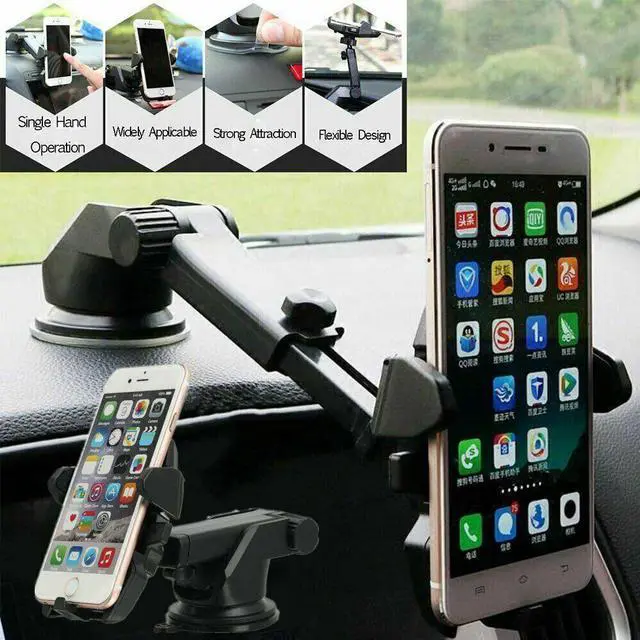 Main image of 360° Mount Holder Car Windshield Stand For Mobile Cell Phone iPhone  GPS