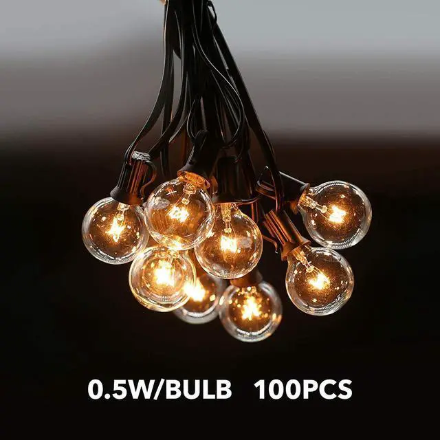 Alt view image 4 of 7 - Outdoor Incandescent String Light - 100 ft Warm White Incandescent Edison Bulbs