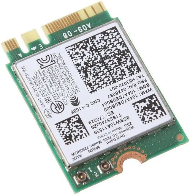 Alt view image 6 of 6 - For In-tel 7260AC 2.4/5G BT4.0 FRU 04X6007 04W3806 WiFi Card for Thinkpad X250