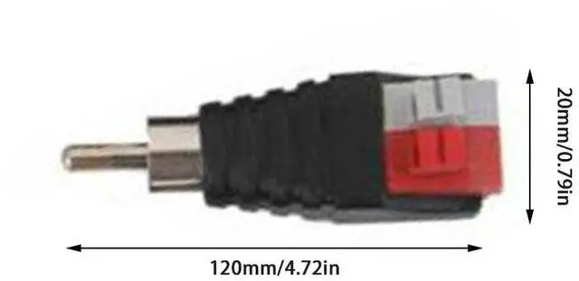 Alt view image 6 of 6 - 10PCS Speaker Wire Cable to Audio Male RCA Connector Adapter Jack Plug Pip BE