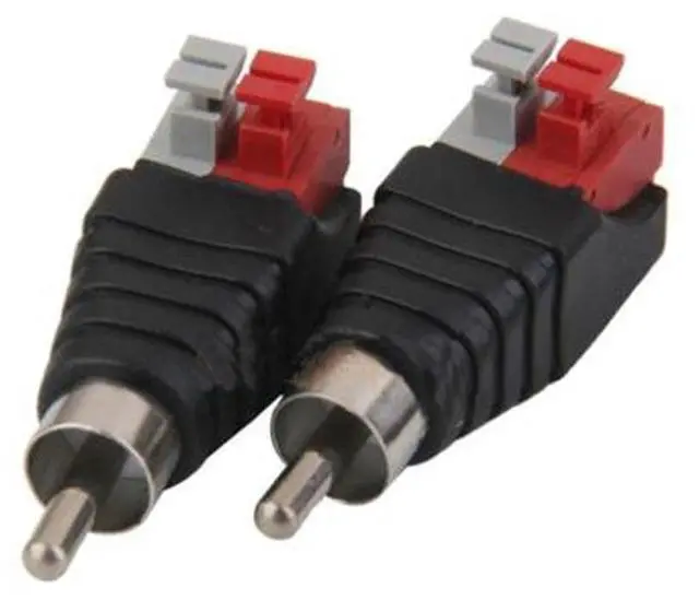 Alt view image 2 of 6 - 10PCS Speaker Wire Cable to Audio Male RCA Connector Adapter Jack Plug Pip BE