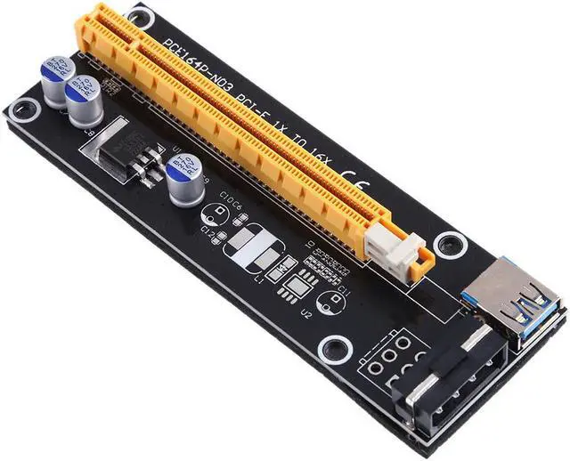 Alt view image 2 of 6 - 60cm USB3.0 PCI-E Riser Card SATA 15Pin Male to 4Pin Power 1X/16X PCIe Extender Professional Mining Tool for Bitcoin Miner-006