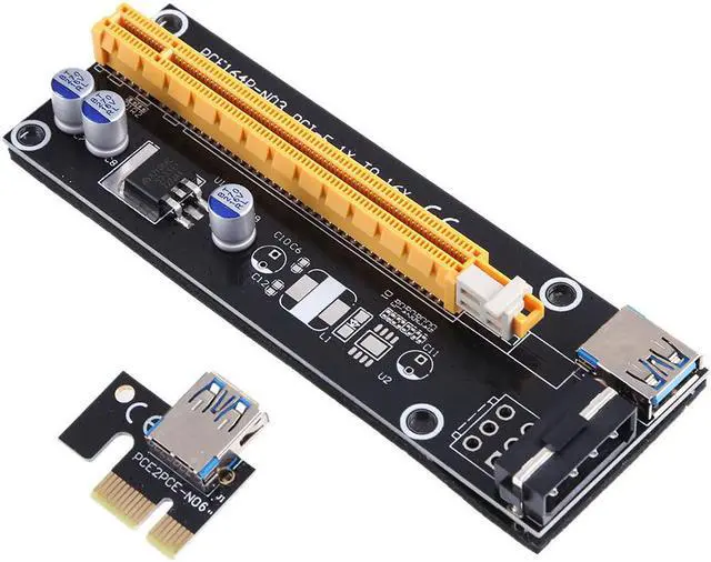 Alt view image 4 of 6 - 60cm USB3.0 PCI-E Riser Card SATA 15Pin Male to 4Pin Power 1X/16X PCIe Extender Professional Mining Tool for Bitcoin Miner-006