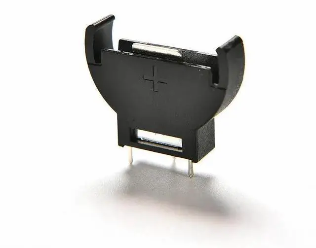 Alt view image 3 of 6 - 10pcs CR2032 Half-Round lithium Button Cell Coin Battery box Holder Case CR 2032 batteries holder Socket 3 PIN