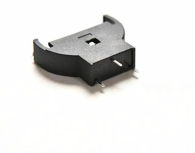 Alt view image 4 of 6 - 10pcs CR2032 Half-Round lithium Button Cell Coin Battery box Holder Case CR 2032 batteries holder Socket 3 PIN