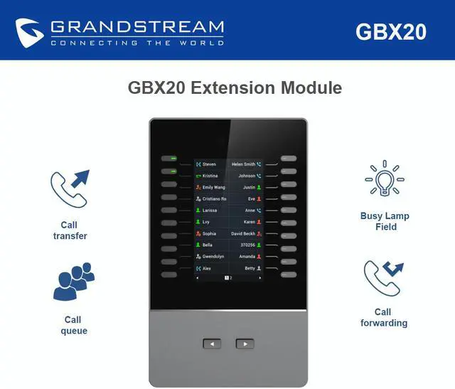 Main image of Grandstream GBX20 Extension Module for GRP2615 and GXV3350