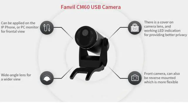 Alt view image 5 of 8 - Fanvil CM60 Portable HD USB Camera 1080P Resolution