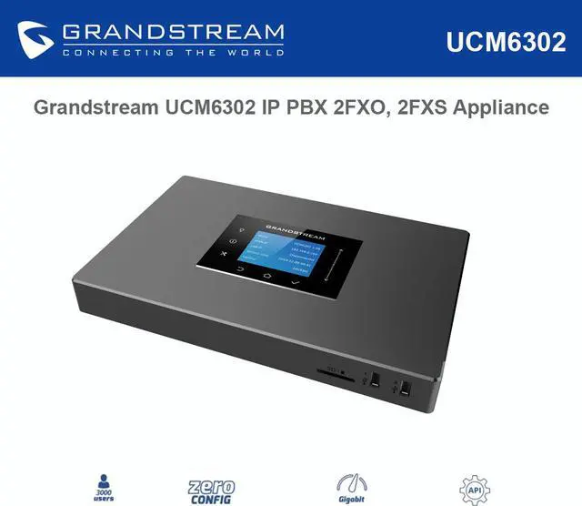 Main image of Grandstream Unified Communication UCM6302 IP PBX 2FXO, 2FXS Appliance