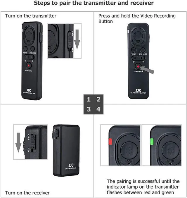 Alt view image 2 of 7 - JJC RMT-VP1K Wireless Remote Control for Sony ZV-1 ZV1 A7 III A7R IV III A7S II A9 A6000 A6100 A6300 A6400 A6600 RX100 VII VA V FDR-AX33 AX43 AX53 AX100 AX700 HDR-CX405 CX440 CX455 CX675 CX900 & More