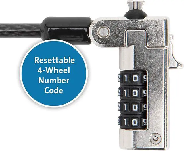Alt view image 6 of 6 - Kensington N17 Dell Cable Lock for Laptops with Wedge Lock Slot - Combination Lock - (K68008WW)