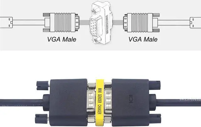 Alt view image 6 of 6 - VCE 4-Pack VGA SVGA Coupler HD15 Female to Female Mini Gender Changer Coupler Vga Cable Adapter