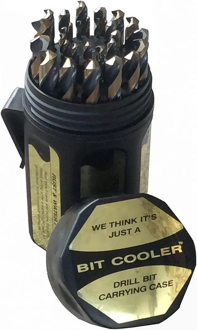 Main image of Drill America 29 Piece Heavy Duty High Speed Steel Drill Bit Set with Black and Gold Finish in Round Case (1/16" - 1/2" x 64ths), KFD Series