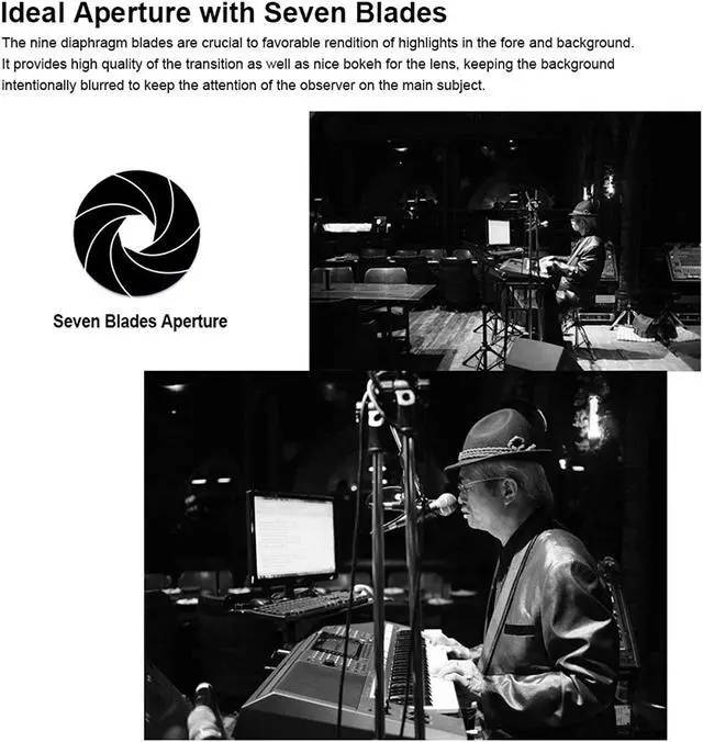 Alt view image 7 of 7 - 7artisans 25mm F1.8 APS-C Large Aperture Manual Focus Fixed Lens for Olympus and Panasonic Micro Four Thirds MFT M4/3 Cameras - Black