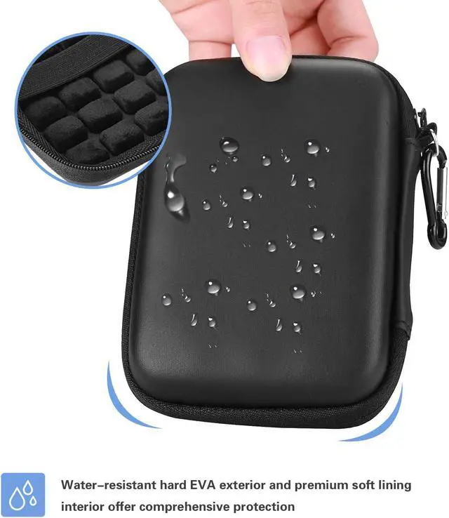 Alt view image 4 of 7 - Procase Portable Hard Drive Case for Canvio Basics Western Digital WD Elements My Passport Seagate Portable Backup Plus Slim 1TB 2TB 3TB 4TB USB 3.0, 2.5” Portable External Hard Drive Case -Black