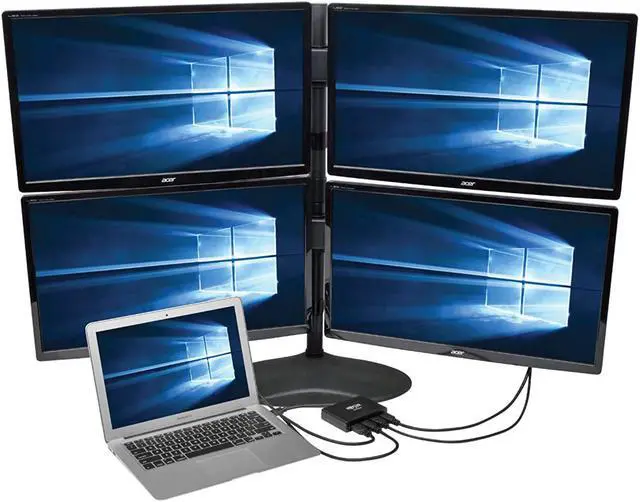 Alt view image 5 of 7 - Tripp Lite 4-Port Mini DisplayPort to HDMI Multi Stream Transport Hub, MDP 1.2, MDP to HDMI, 3840x2160 4K x 2K @ 24/30Hz (B155-004-HD-V2)