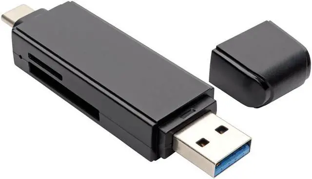 Alt view image 3 of 5 - Tripp Lite USB C Memory Card Reader Adapter 2-in-1 USB-A / USB-C USB Type C, USB 3.1 Gen 1 (U452-000-SD-A)