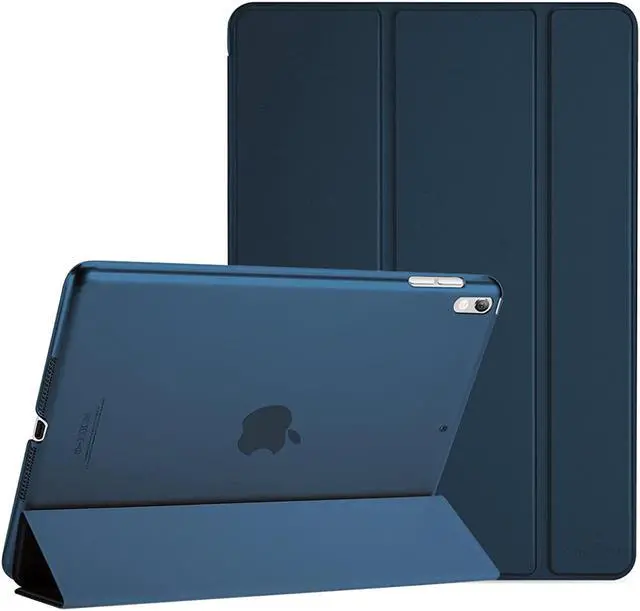Main image of Procase iPad Air (3rd Gen) 10.5" 2019 / iPad Pro 10.5" 2017 Case, Ultra Slim Lightweight Stand Smart Case Shell with Translucent Frosted Back Cover for Apple iPad Air (3rd Gen) 10.5" 2019 –Navy Blue