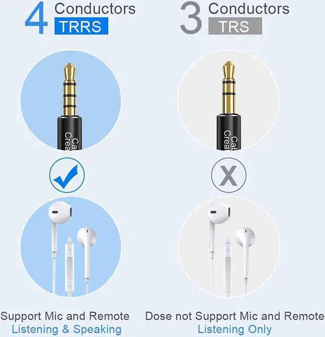 Alt view image 2 of 7 - CableCreation Headphone Extension Cable, 90 Degree TRRS 3.5mm Male to Female Audio Extension Cable 4-Conductor(Microphone Compatible), 6 Feet