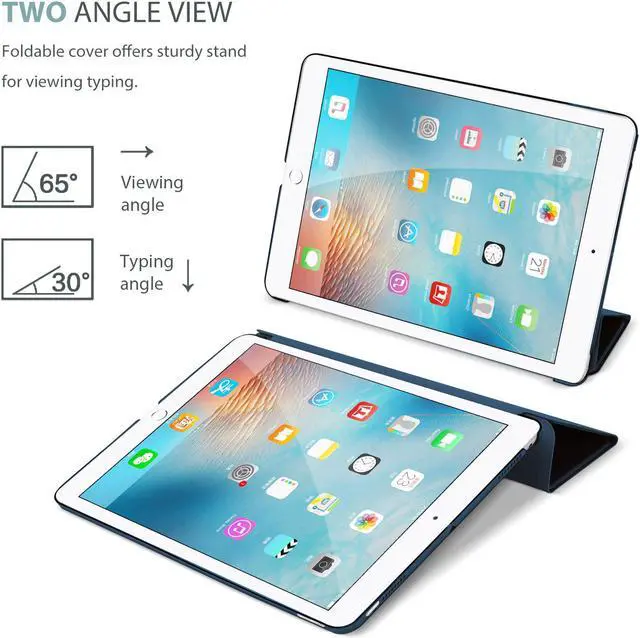 Alt view image 5 of 6 - Procase iPad Air (3rd Gen) 10.5" 2019 / iPad Pro 10.5" 2017 Case, Ultra Slim Lightweight Stand Smart Case Shell with Translucent Frosted Back Cover for Apple iPad Air (3rd Gen) 10.5" 2019 –Navy Blue