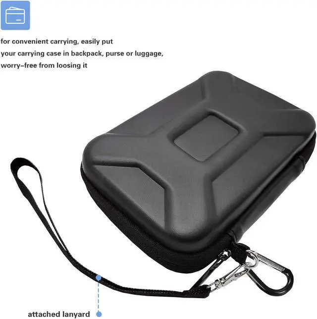 Alt view image 2 of 7 - Procase Portable Hard Drive Case for Canvio Basics Western Digital WD Elements My Passport Seagate Portable Backup Plus Slim 1TB 2TB 3TB 4TB USB 3.0, 2.5” Portable External Hard Drive Case -Black